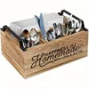 1PC Wooden Dividing Knife Fork Spoon Storage Box Household Kitchen Desktop Coffee Bar Storage Box Miscellaneous Storage Box 1