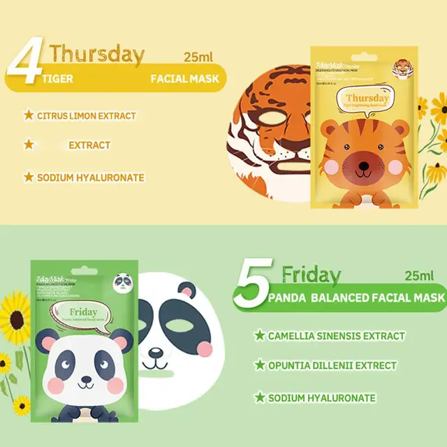 Cute Animal Face Mask – Hydrating & Anti-Aging Sheet Mask 2