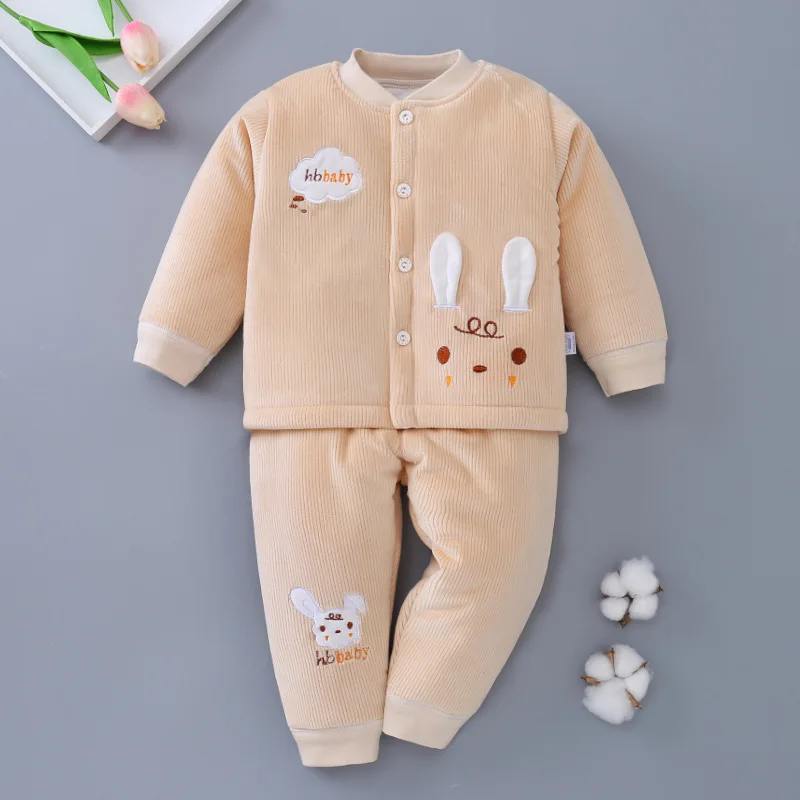 

Baby cotton padded clothes autumn and winter warm suit newborn cotton padded clothes 0-3-6 months old boys and girls cotton padd