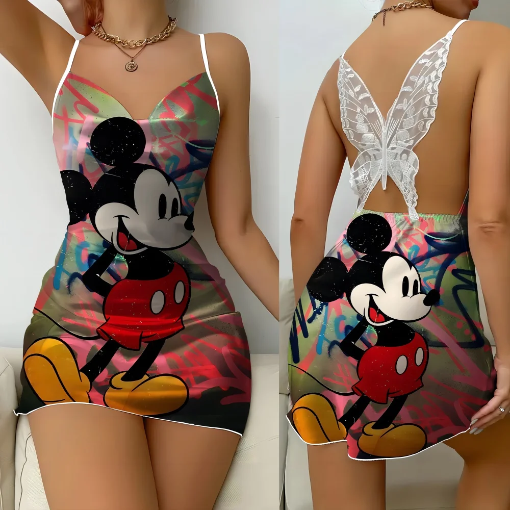 Night Wear Woman Sexy Pajamas Woman Summer Offers Sleepwear Women's Nightgown Korean Reviews Many Pajamas New Pattern Mickey - Image 4