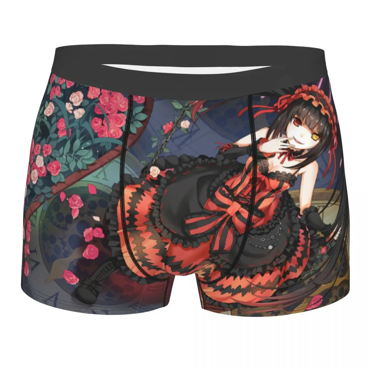 

Sexy Girl Mens Kurumi Tokisaki Underwear Date A Live Anime Novelty Boxer Shorts Panties Male Breathable Underpants Print