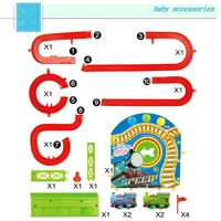 Electric Track Wall Climbing Slides Set with LED Flashing Lights Music Race Car Tracks Roller Coaster Kids Educational Toys 2
