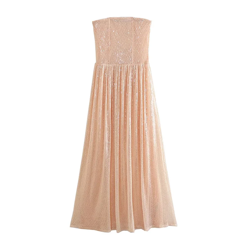 

Sequin Knit Women's Dress Prom New In 2023 Formal Dresses Evening Summer Elegant Party Off Shoulder Long Pretty Midi Vintage Y2k