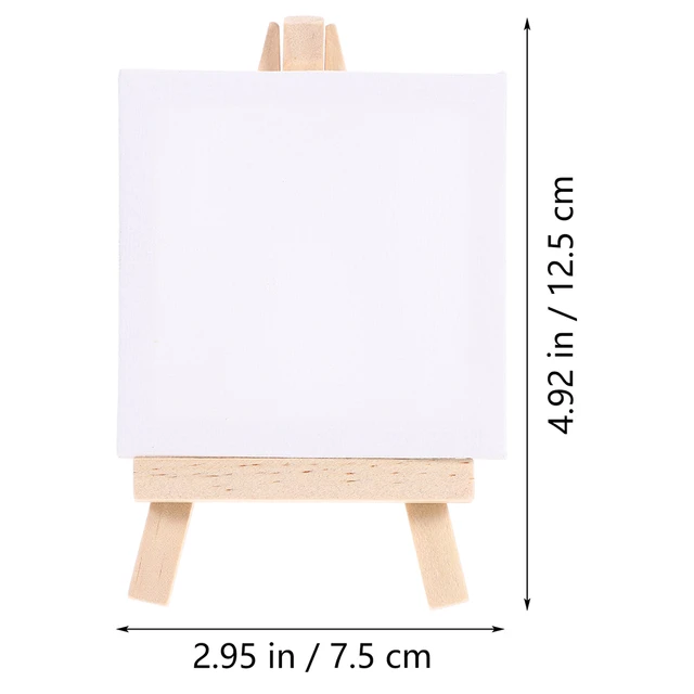 14Pcs Mini Canvas and Easel Brush Set, Canvas 4X4 Inch, Pre-Stretched  Canvas, Mini Painting Kit, Kids Painting Party - AliExpress