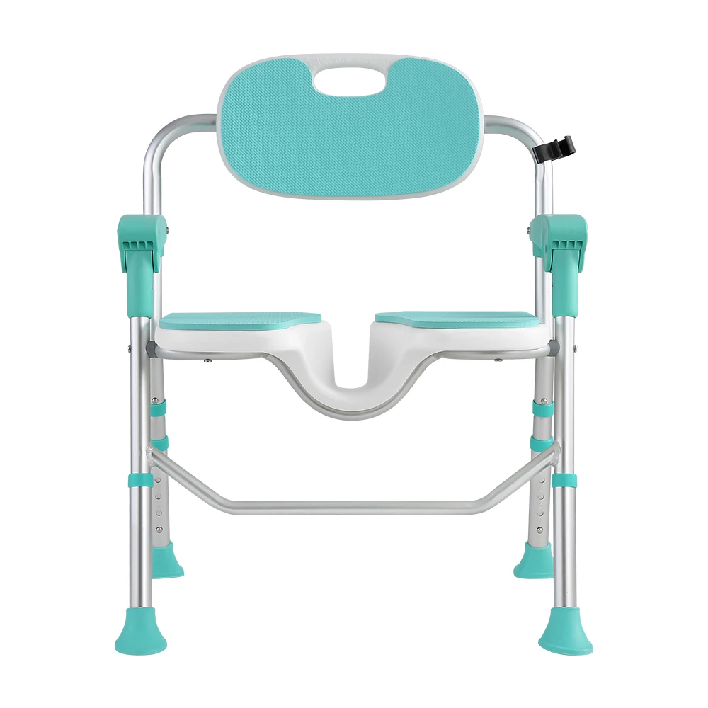 Bath Chair Portable Bath Padded Bathroom Folding Disabled Stroke Hemiplegia Elderly Bath Chair Shower Anti-slip Seat Cushion 2