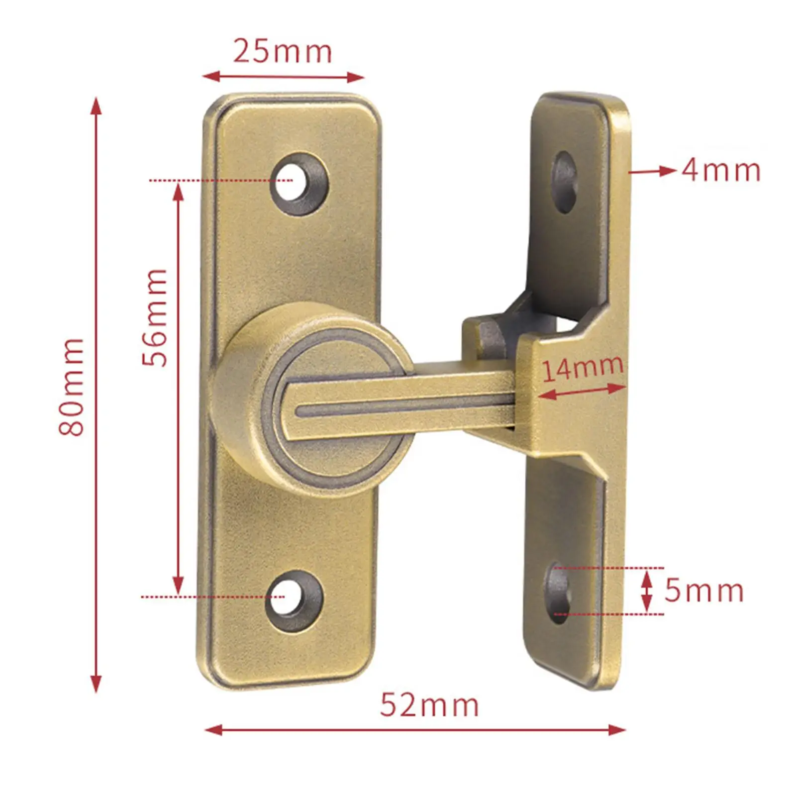 Barn Door Lock Latch 90 Degree Hardware Sliding Lock for Outdoor Hotel Shed