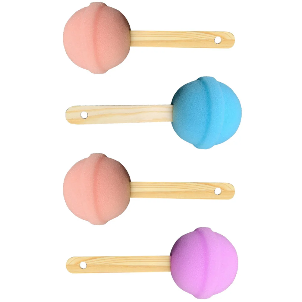 4 Pcs Lollipop High Density Bath Cleansing Sponge Sponges Body Wash Loofah for Bathing