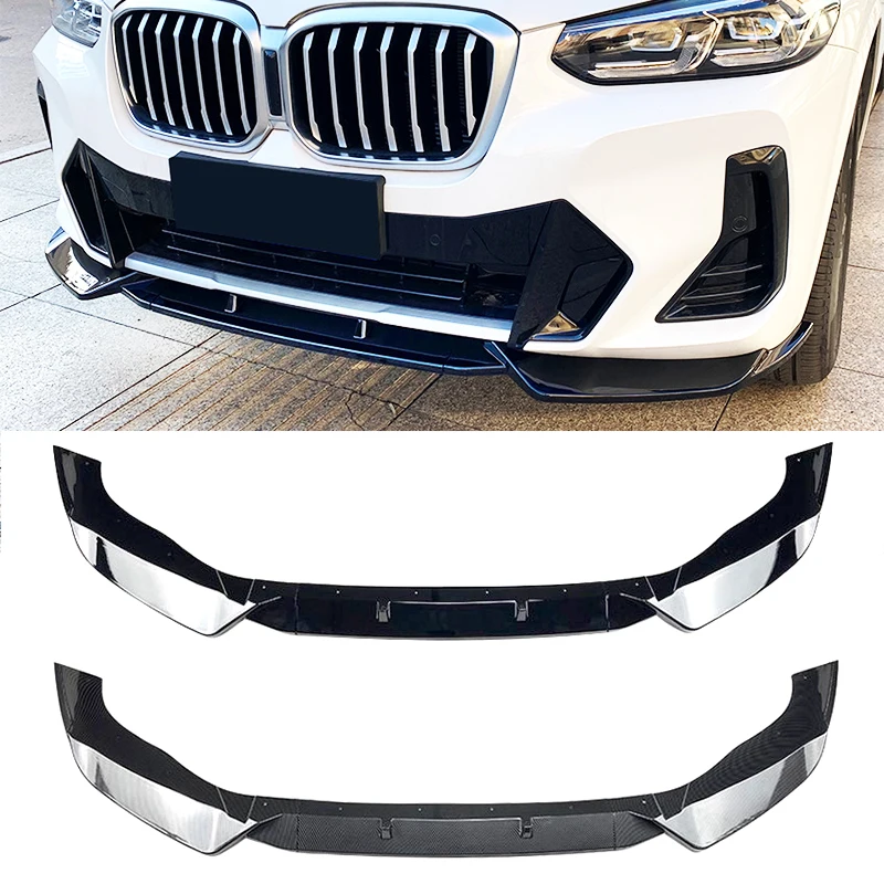 

УГЛЕРОДНЫЙ черный АБС-пластик для BMW X3 G01 X4 G02 ix3 G08 M в упаковке, сплиттер переднего бампера, спойлер, диффузор, защита корпуса, крышка 2021 2022 +