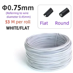 Black Plastic - Coated Flexible Tie Wire (0.75 Flat white)