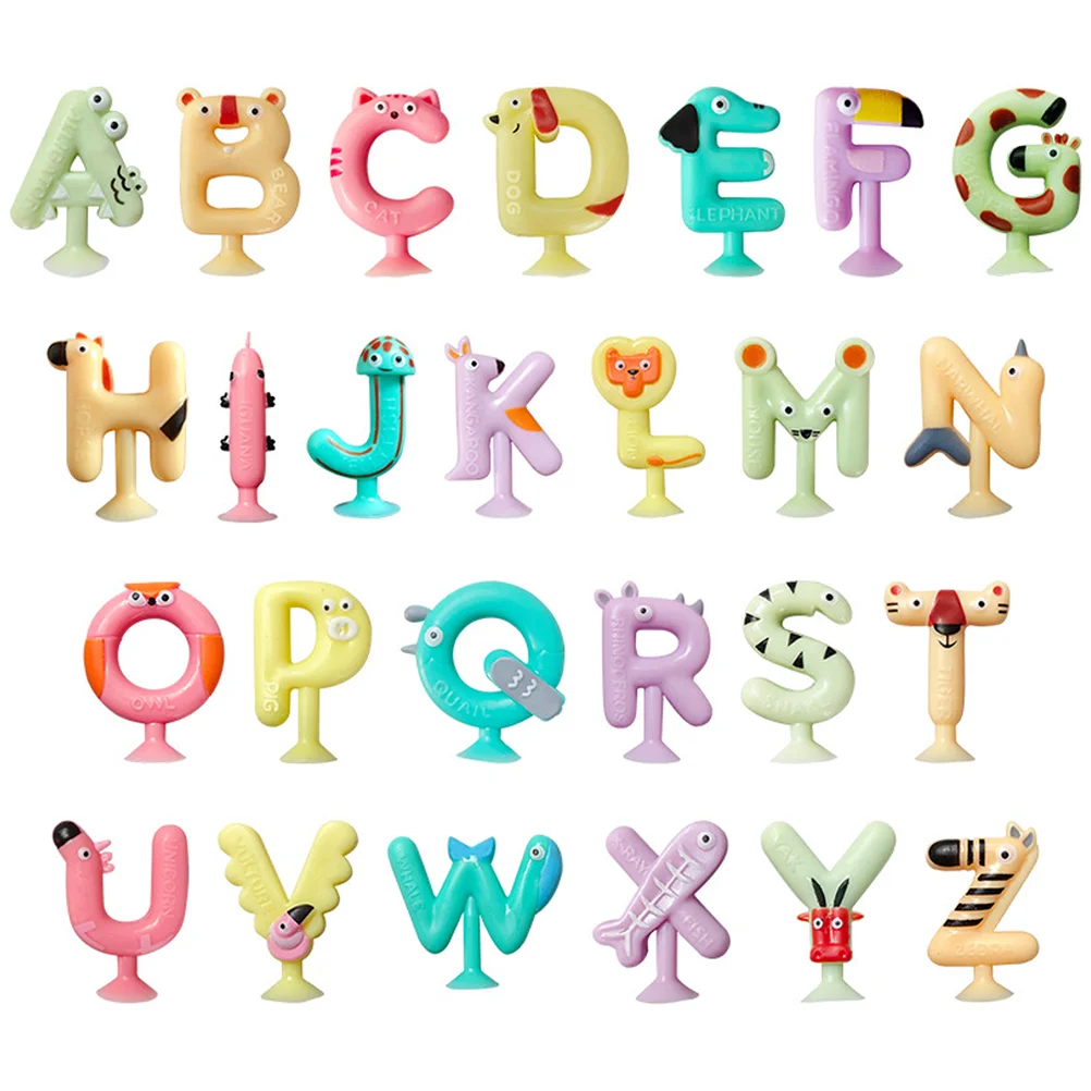 

26 Pcs Toys Baby Bath Kids Learning Plaything Letters Toddlers Preschool Spelling Games Puzzle Suction Cup