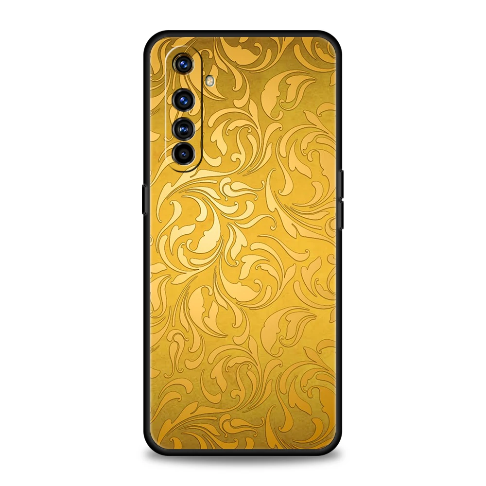 Gold Foil Art Phone Case – Premium Silicone Shell with Elegant Design