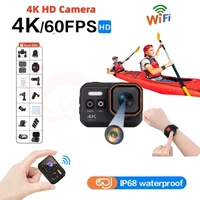 4K HD Motion Camera 60FPS 170°Wide Angle Action Wifi Cam Outdoor Sport Deep Waterproof Bike Motorcycle Body Camcorder LED Screen 1
