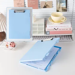Versatile A4 Document Storage and Writing Pad with Integrated Clipboard (Sky Blue)