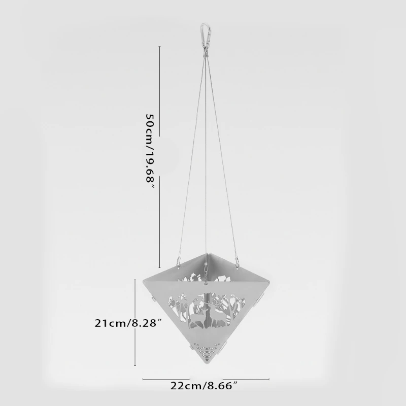 Camping Fire Pit Triangle Hanging Fire Pit Furnace Bonfire Campfire Pit Camping Firewood Burner Stove Stand Frame