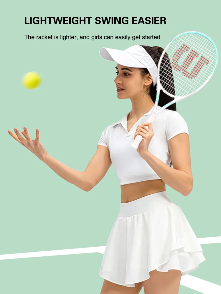 Description Picture 4 of itemWilson Tennis Rackets Carbon Single Play with Line Self-Practice Beginner Elastic Tennis Racket Professional Men Women Beginner