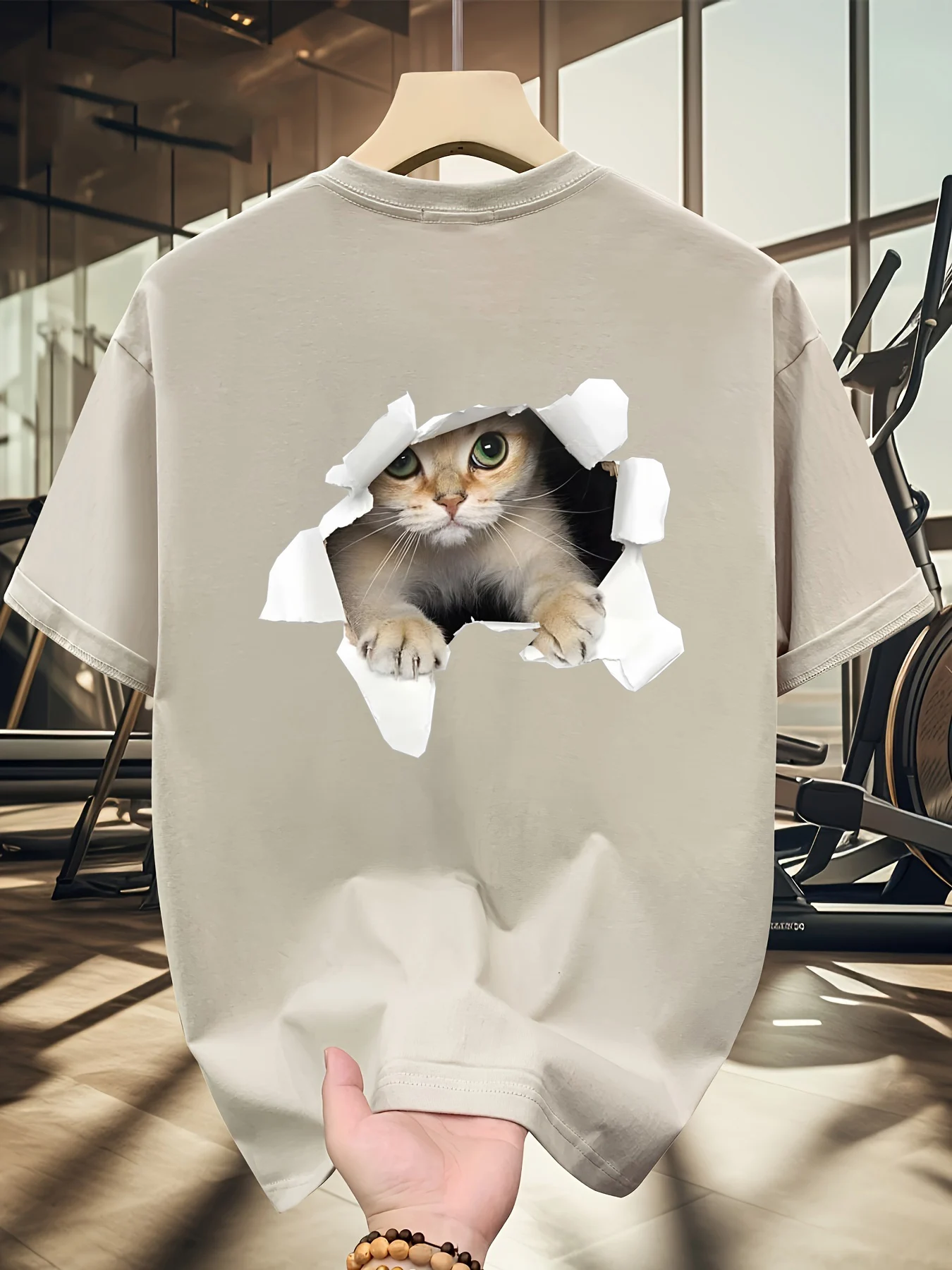 الرجال الصيف 100 القطن المألوف عادية فضفاض حجم كبي...