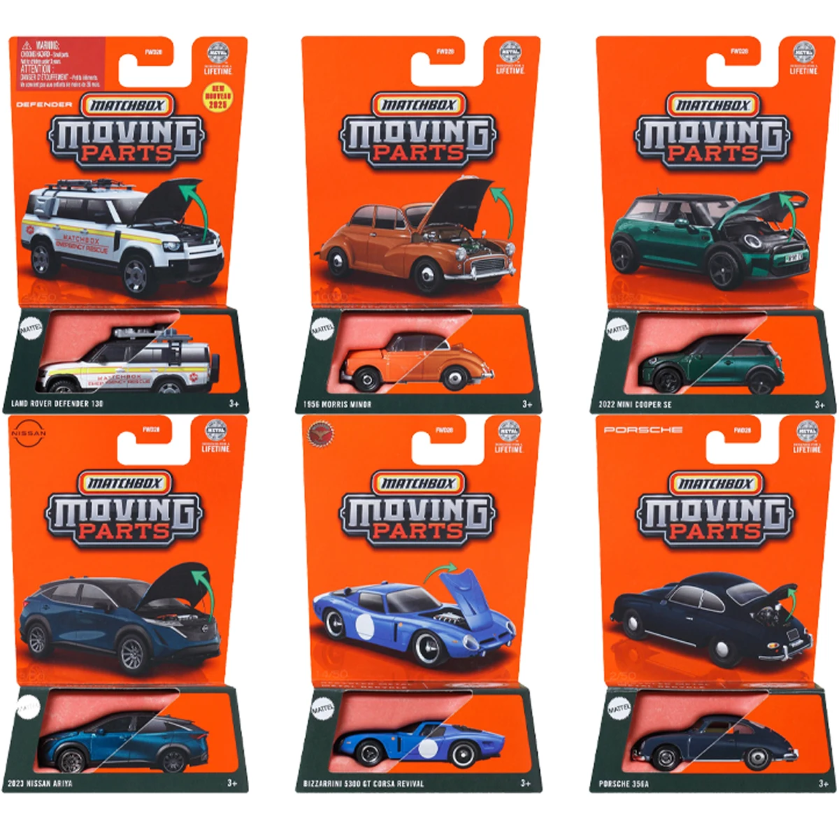 New Matchbox Moving Parts 2025 Mix 4D Vehicles,land Rover Porsche