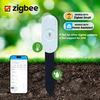 Zigbee Soil Moisture Detector Temperature Humidity Meter Smart Soil Tester Moisture Sensor Remote Monitor For Home Assistant Z2M 1