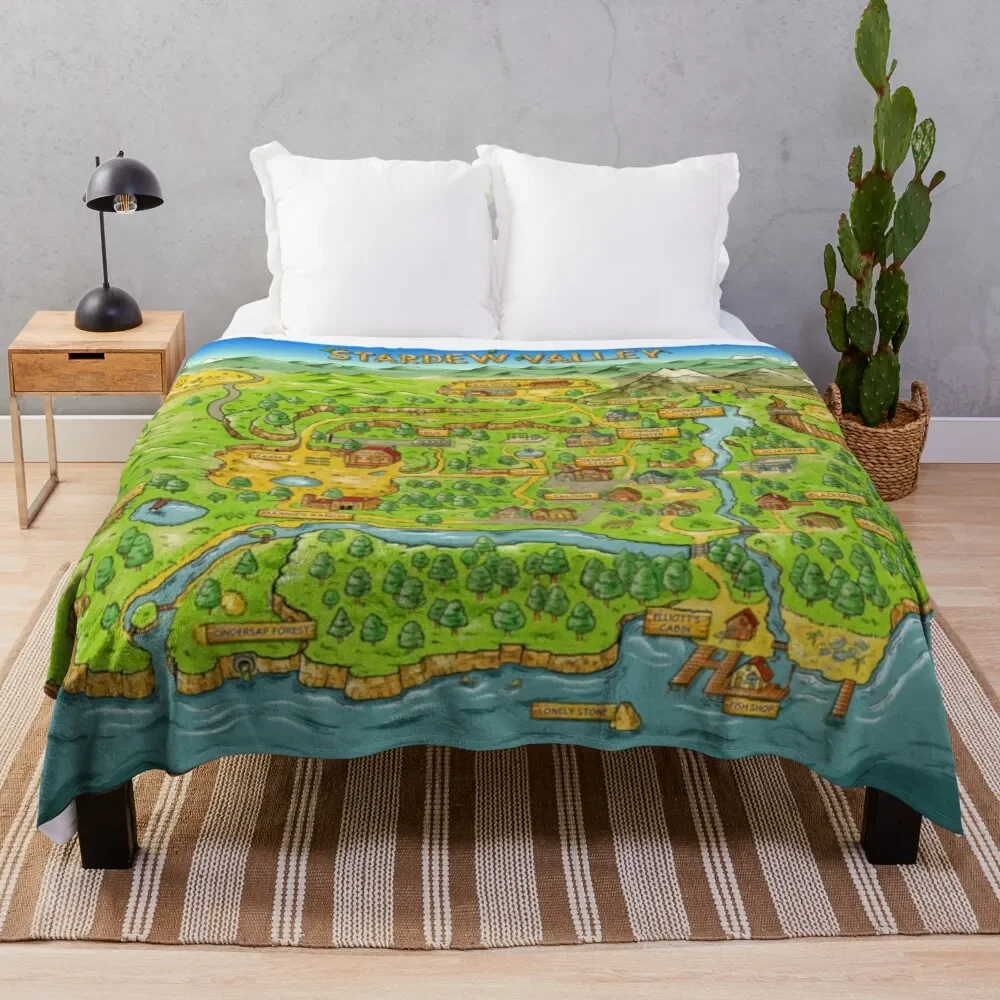 

Stardew Valley Map Throw Blanket Decorative Blanket Extra Large Throw Blanket