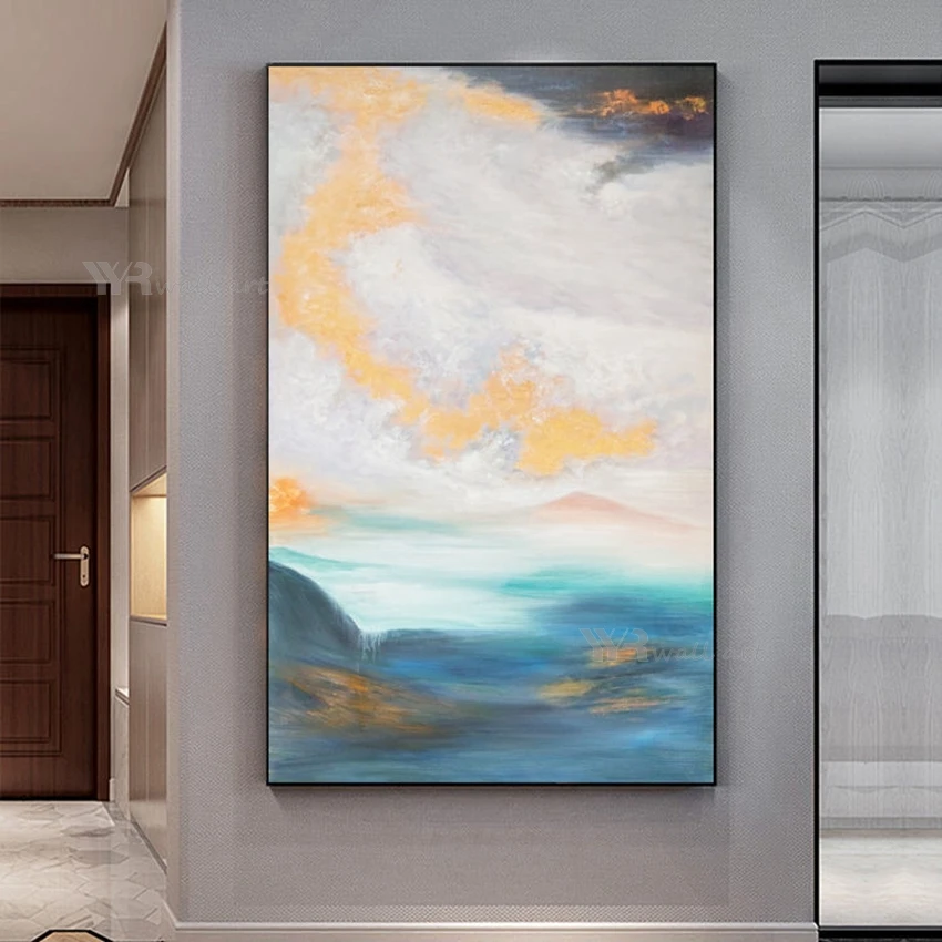 

New Canvas Wall Art Decor Poster Modern Abstract Handmade Acrylic Oil Painting Living Room Bedroom Porch Custom Hanging Picture