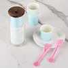 Clear Cotton Ball Pad Swabs Make Up Pads Dispenser Holder Organizer Container with Wood Lid Multifunction Bathroom Storage 4