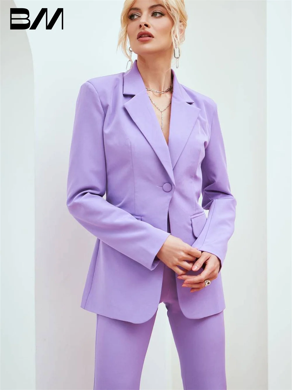 BRLMALL-2-Piece Office Suits for Women, Elegant Pant Suits, Formal Occasions, Business Suits, Wedding Guest, 2024