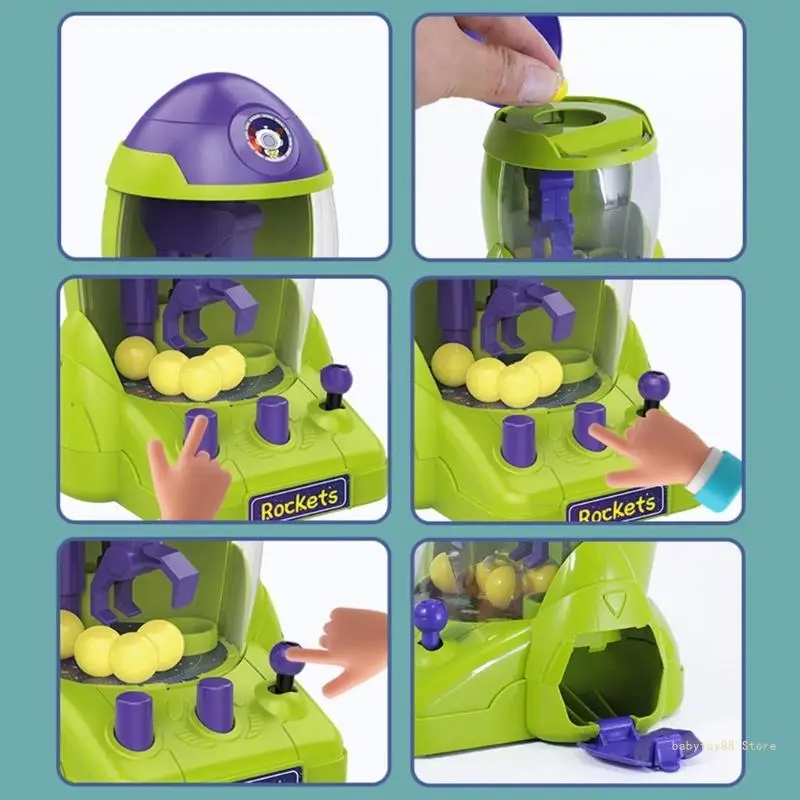 Y4UD Mini Automatic Claw Machine Machine Kids Operated Play Game Mini Claw Toy 2
