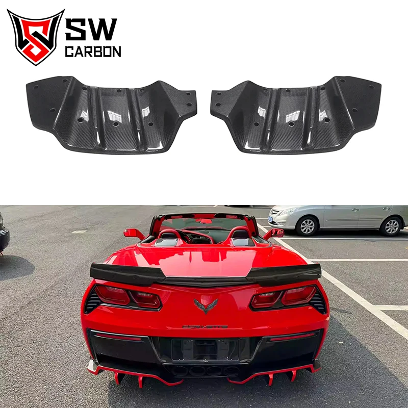 

High Quality Carbon Fiber Rear Bumper Diffuser for Chevrolet Corvette C7 Z06 Carbon Fiber Diffuser Lip Separator 2013-2019