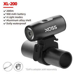 Ultrabright Waterproof Rechargeable Bike Headlight with Aluminum Frame (XL 200)