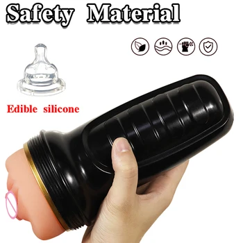 Sex Toys For Men Silicone Penis Sucking Cup Pocket Pussy Real Vagina 18+ Artificial Vagina Realistic Male Masturbation Men Adult 3