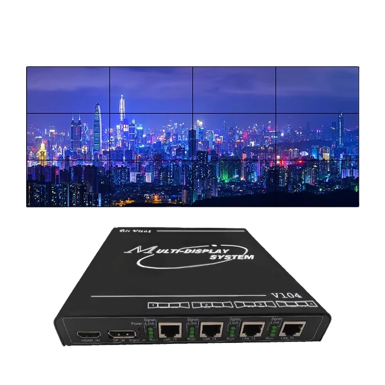 Bitvisus Utilizzando Il Controller Videowall Con Chip 28Nm 1X2 4K Controller Per Video Wall Controller A Matrice Video Con Schermo 2X2