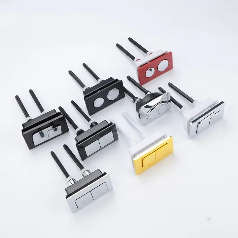 Dual Flush Toilet Push Button Rectangle Tank Water Saving Valves Closestool Discharge Switch Buttons Bathroom Accessories 1PCS toilet water tank button