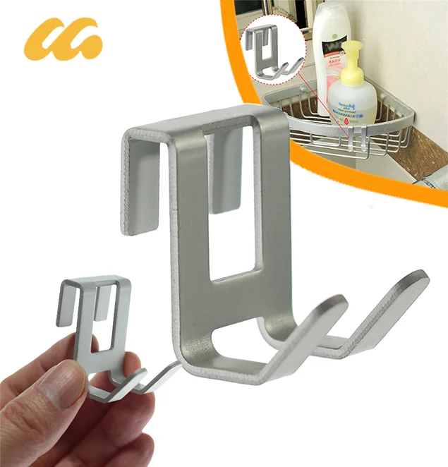 Bathroom Towel Rack Space Aluminum Door Hook H Shape Hanging Bathroom Kitchen Storage Rack Shower Towel Racks Organizer Hardware