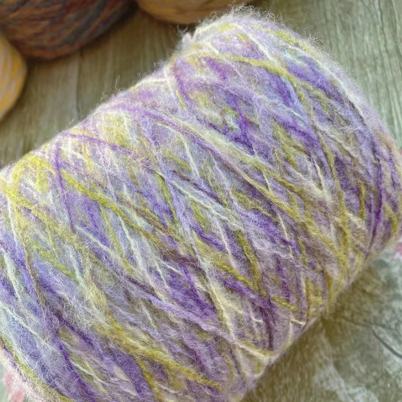 250g Medium thickness Space dye Mohair yarn Spray yarn Hand knitting Wool Yarn for knitting Sewing scarf knit sweater yarn ZL59 5
