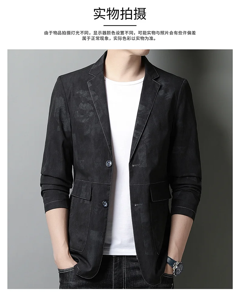new 2022 suit men's business casual wool Korean version of the slim fashion suit jacket autumn blazer for men wedding
