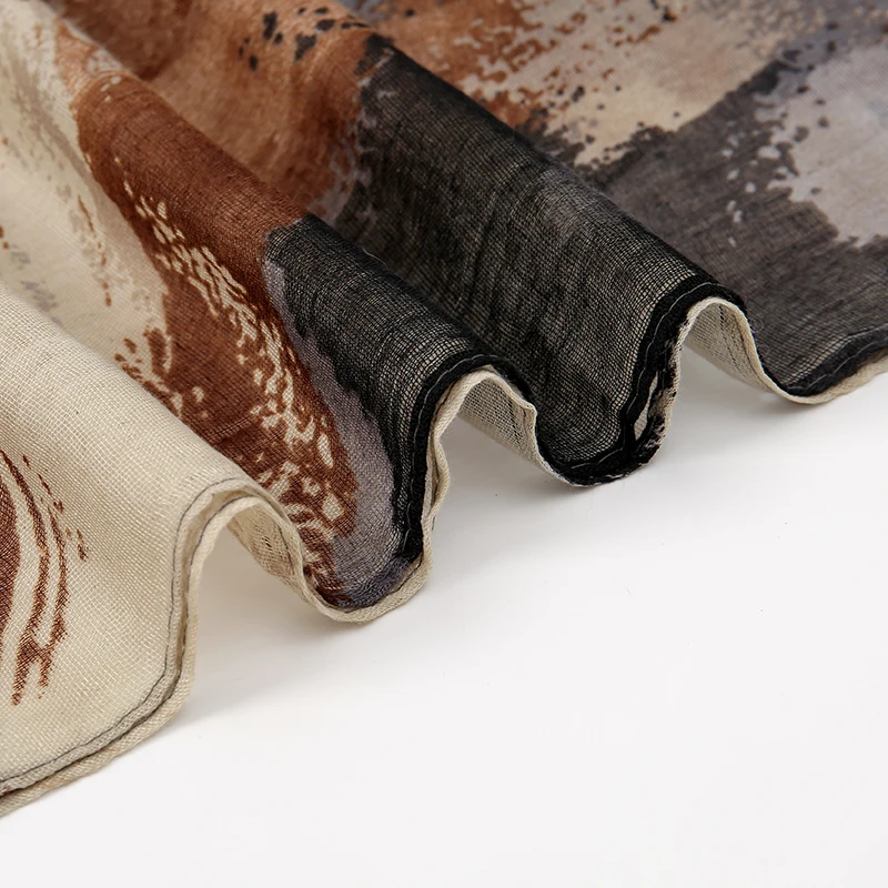 Muslim Hijabs For Women Scarf Thin Printed Shawls Femme Musulman Soft Viscose Rayon Headscarf Islamic Turban Cotton Headband