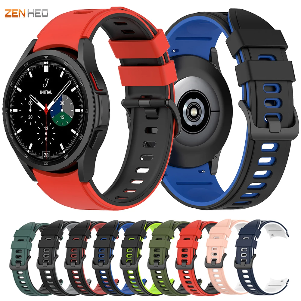 20mm Silicone Strap For Samsung Galaxy Watch 4 Classic 46mm 42mm Smart