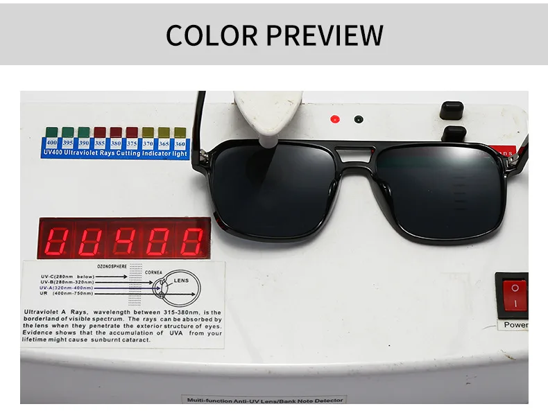 Klassische Marke Design Sonnenbrille Quadratische Sonnenbrille für Männer Frauen Gradient Shades UV400 Männer Outdoor Sonnenbrille – Detail 4