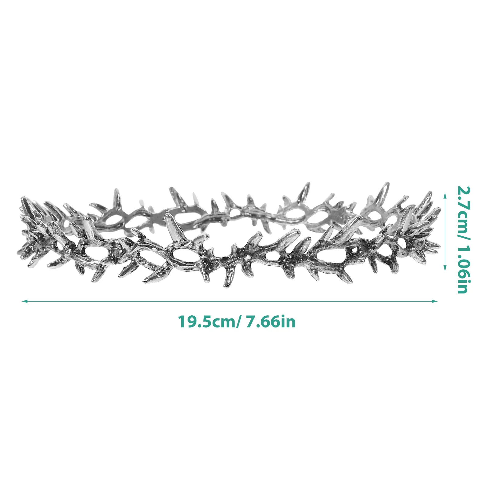 Crown of Thorns Party Hair Accessoryvintage Silver Bride Headband Prom Metal Tiaras stage perform prop Women Wedding 6