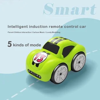 RC Intelligent Sensor Remote Control Cartoon Mini Car Remote Control Electric Car Smart Music Lighting Children Toys Gift