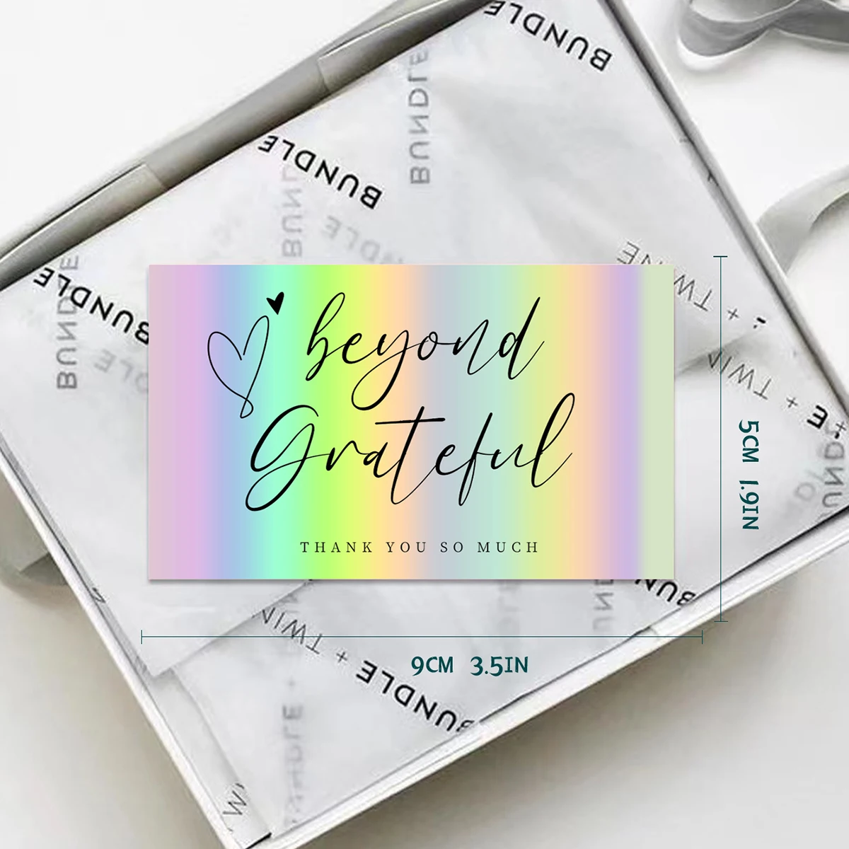 50Pcs Multiple Styles Laser Thank You Cards for Supporting My Small Business Order Purchase Thank You Card for Wedding Birthday
