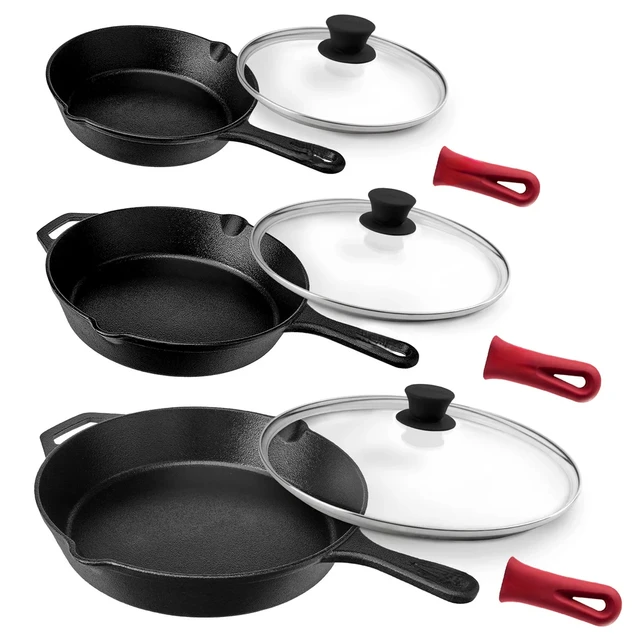 Basics Pre-Seasoned Cast Iron 5-Piece Cookware Set