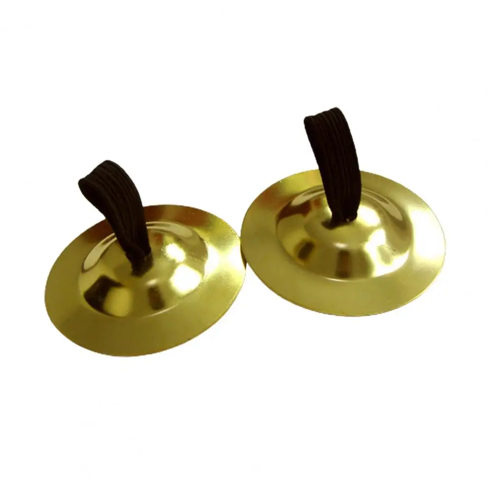 

1 Pair Percussion Cymbals Copper Stage Show Reusable Belly Dancing Finger Cymbals Belly Dancing Brass Musical Instrument