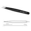 Stainless Steel Black Curved Straight Eyebrow Tweezers Anti Acid Nipper Rhinestone Picking Tool False Eyelash Nail Art Tool 4
