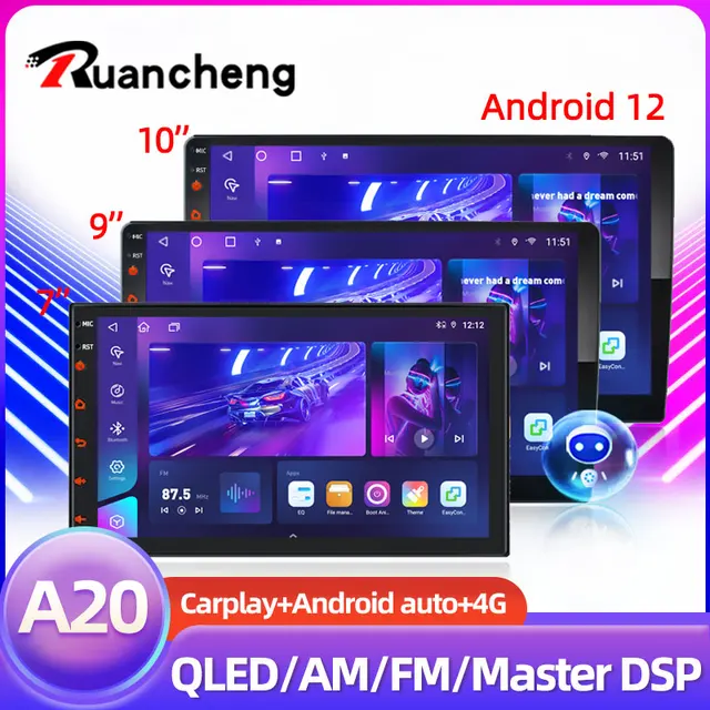 2 Din 7‘’ 9‘’ 10‘’ Car Radio Multimedia GPS Android12 CarPlayer 2din 8 Core Carplay 8G+256G 4G For Volkswagen Nissan Hyundai