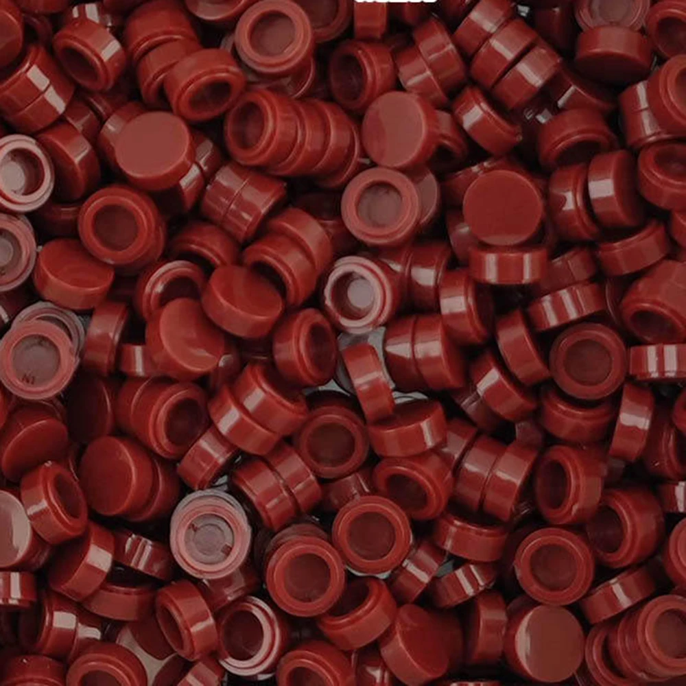 62 Color Set of 200 Round Flat Tile Building Blocks for DIY Pixel Art and Mosaics