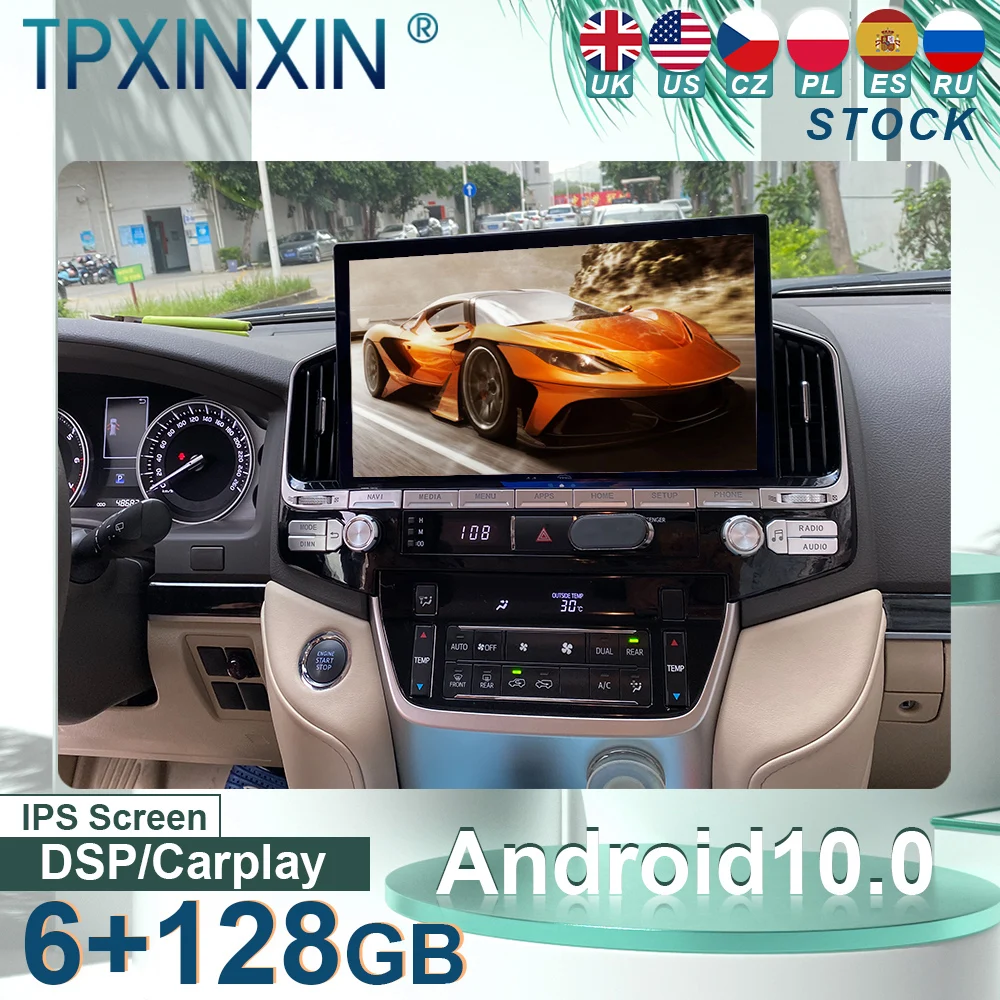 

Android Car Radio For Toyota Land Cruiser LC200 2016-2021 GPS Navig Multimedia Player Stereo Head Unit Audio Video Player
