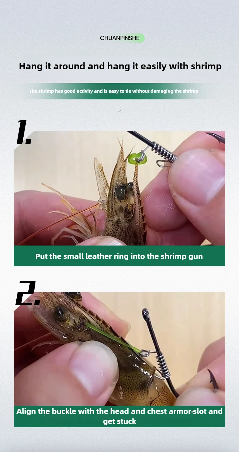 Description Picture 5 of itemFishing Hooks-Live Shrimp Fixed Hooks Carbon Steel Barbed with Holes,2/3/4Catfish Bass Fishing Hooks,That Can Adapt to Various F