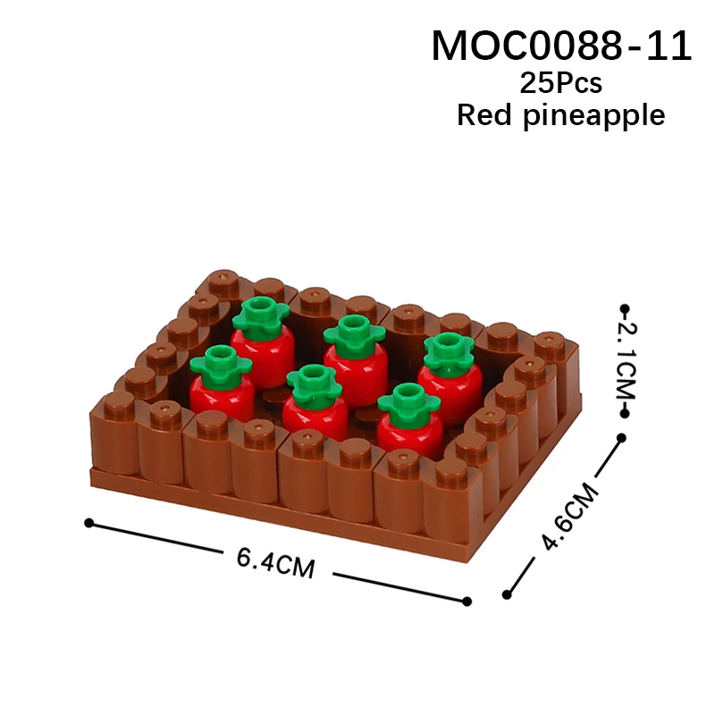 무시 도시 농장 채소밭 꽃밭 MOC 브릭 모델 키트 DIY 어린이 장난감 빌딩 블록 세트 성인 조립 선물