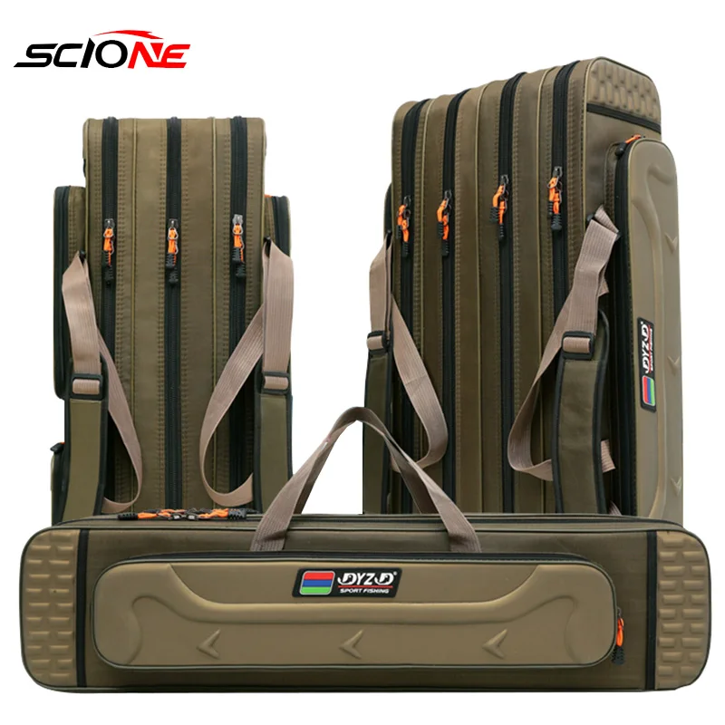Agatige Custodia Per Canna Da Pesca – Borsa Portatile In Tessuto Oxford, Organizer Per Canne Fino A 48 Cm, Mulinelli E Accessori Da Pesca, Tracolla Regolabile, Per Viaggi E Outdoor - 2